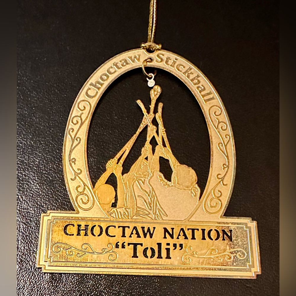 CHOCTAW NATION of Oklahoma Stickball “Toli” Christmas Ornament 2009 RARE